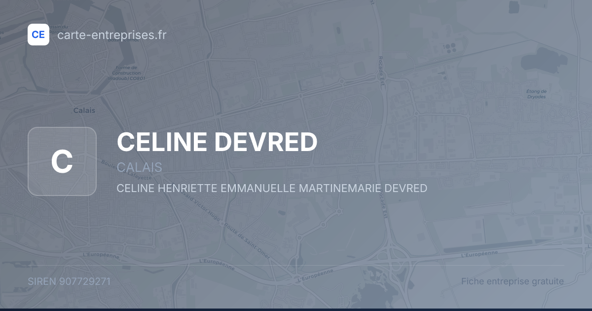 CELINE DEVRED — 907729271 — fiche entreprise