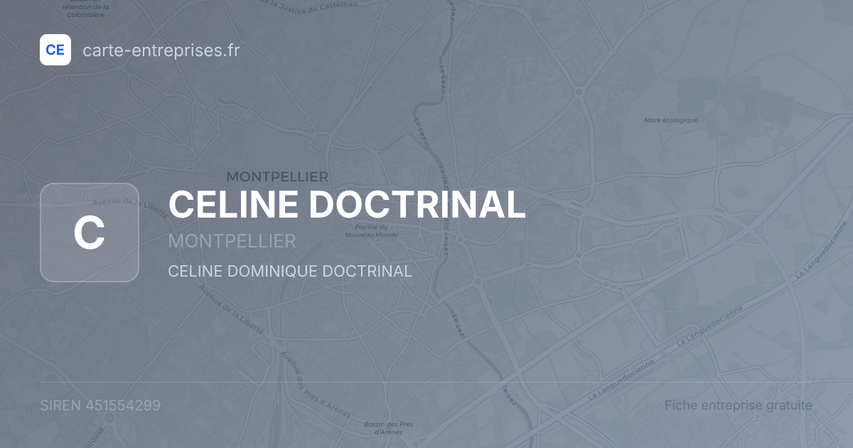 CELINE DOCTRINAL — 451554299 — fiche entreprise