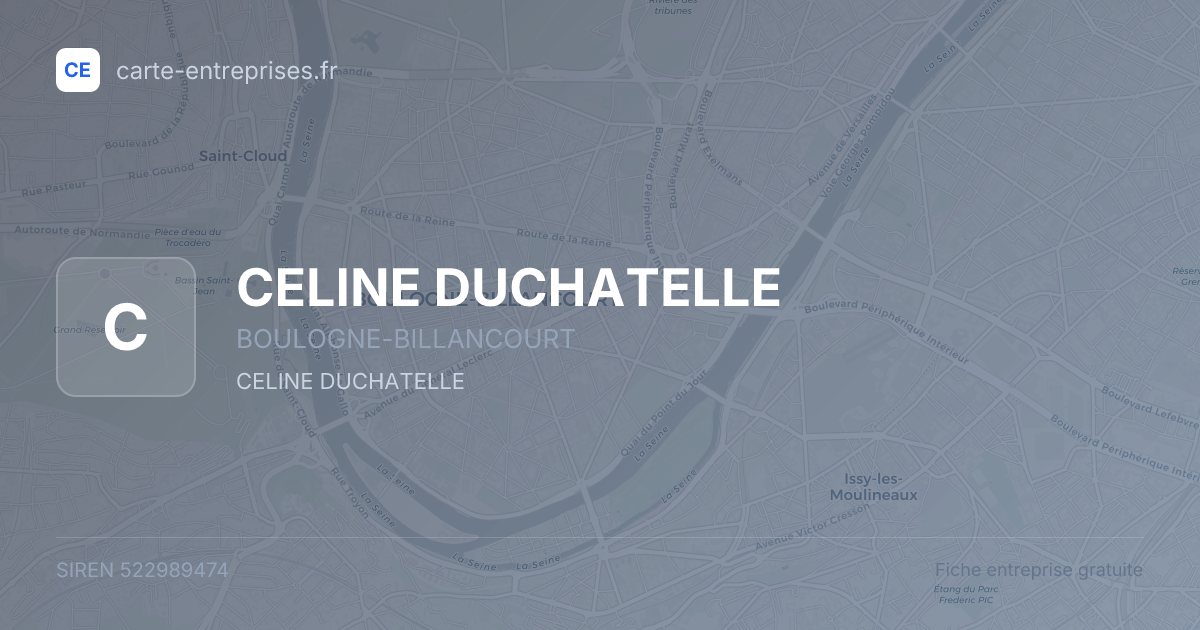 CELINE DUCHATELLE — 522989474 — fiche entreprise