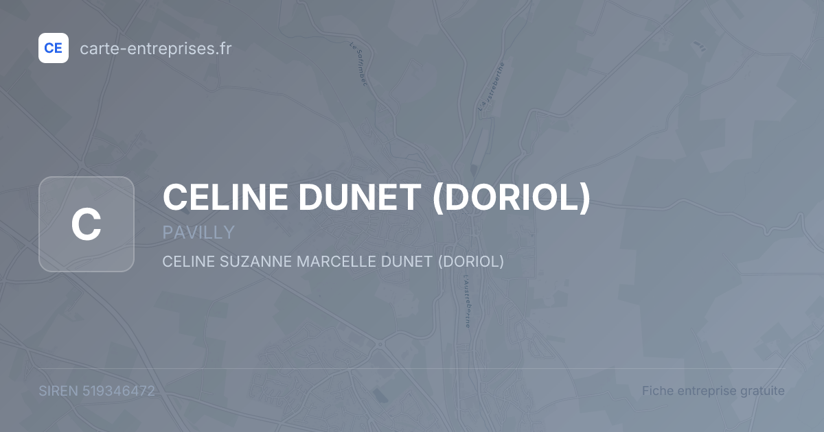 CELINE DUNET (DORIOL) — 519346472 — fiche entreprise