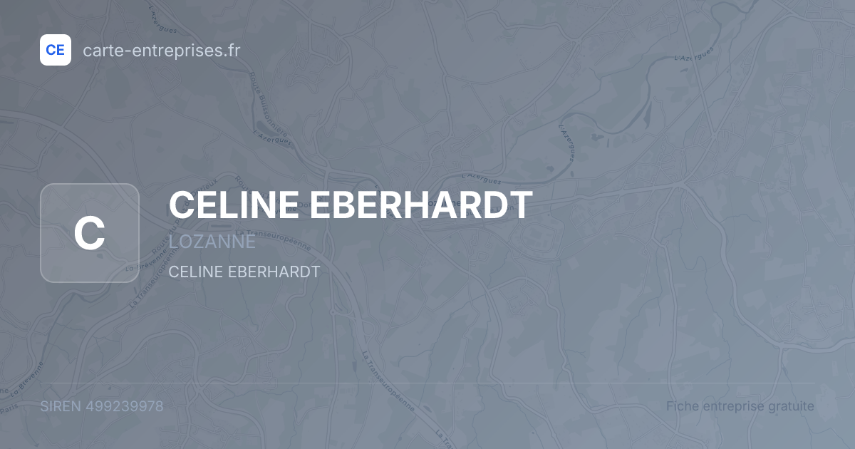 CELINE EBERHARDT — 499239978 — fiche entreprise