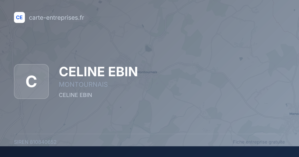 CELINE EBIN — 810840652 — fiche entreprise