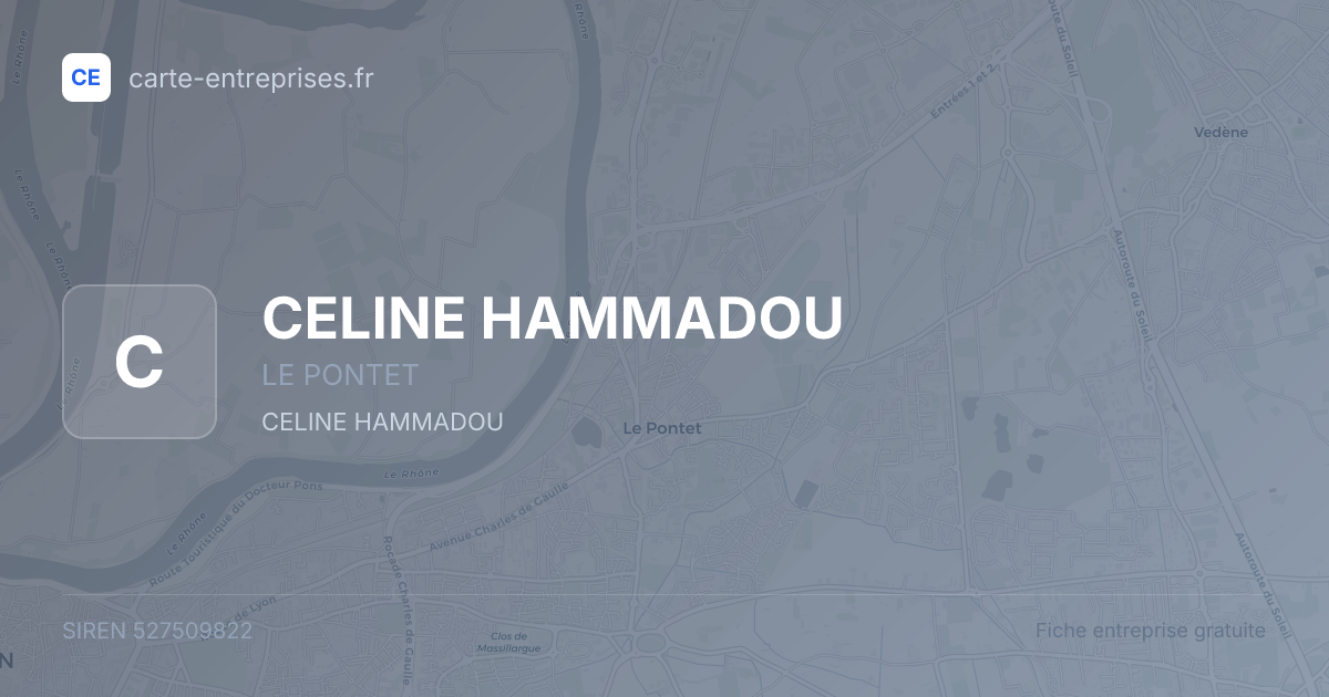 CELINE HAMMADOU — 527509822 — fiche entreprise