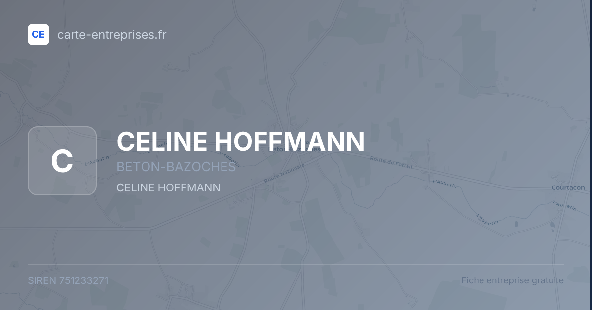 CELINE HOFFMANN — 751233271 — fiche entreprise
