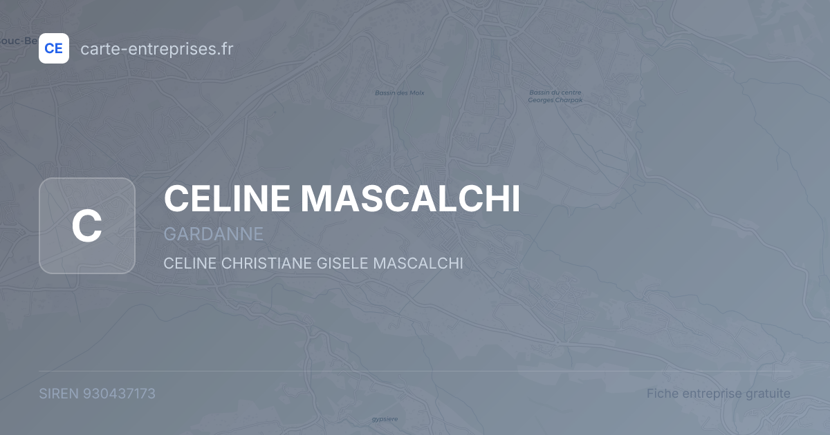 CELINE MASCALCHI — 930437173 — fiche entreprise