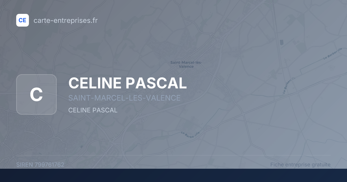 CELINE PASCAL — 799761762 — fiche entreprise