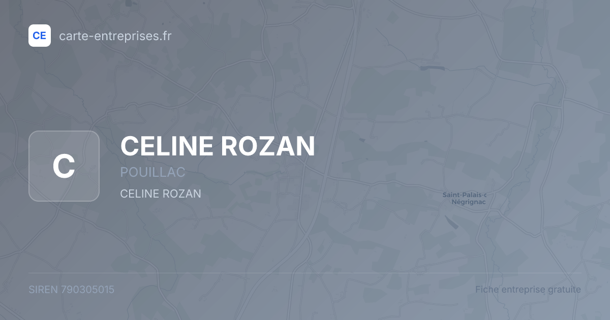 CELINE ROZAN — 790305015 — fiche entreprise