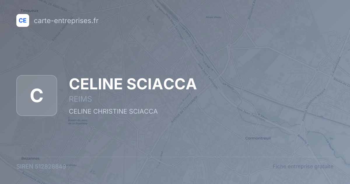 CELINE SCIACCA — 512828849 — fiche entreprise