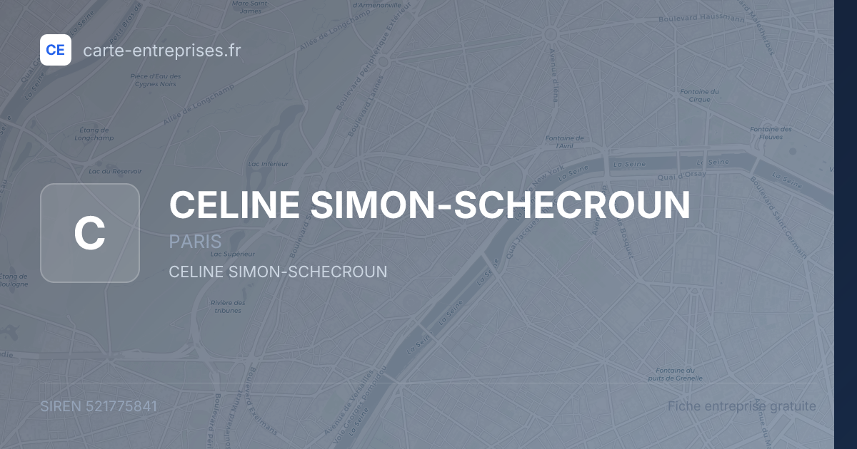 CELINE SIMON-SCHECROUN — 521775841 — fiche entreprise