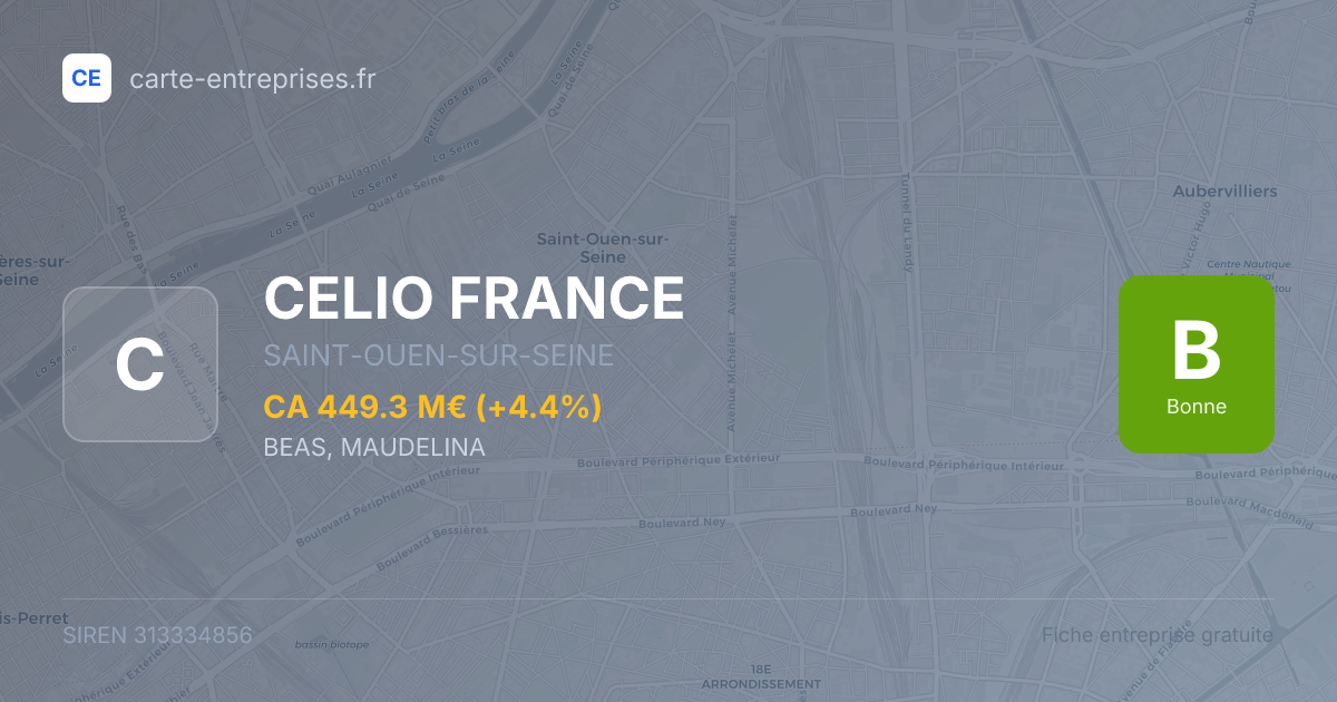 CELIO FRANCE — 313334856 — fiche entreprise