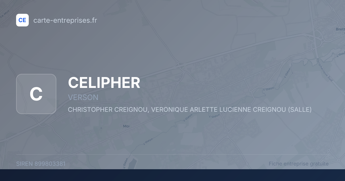 CELIPHER — 899803381 — fiche entreprise