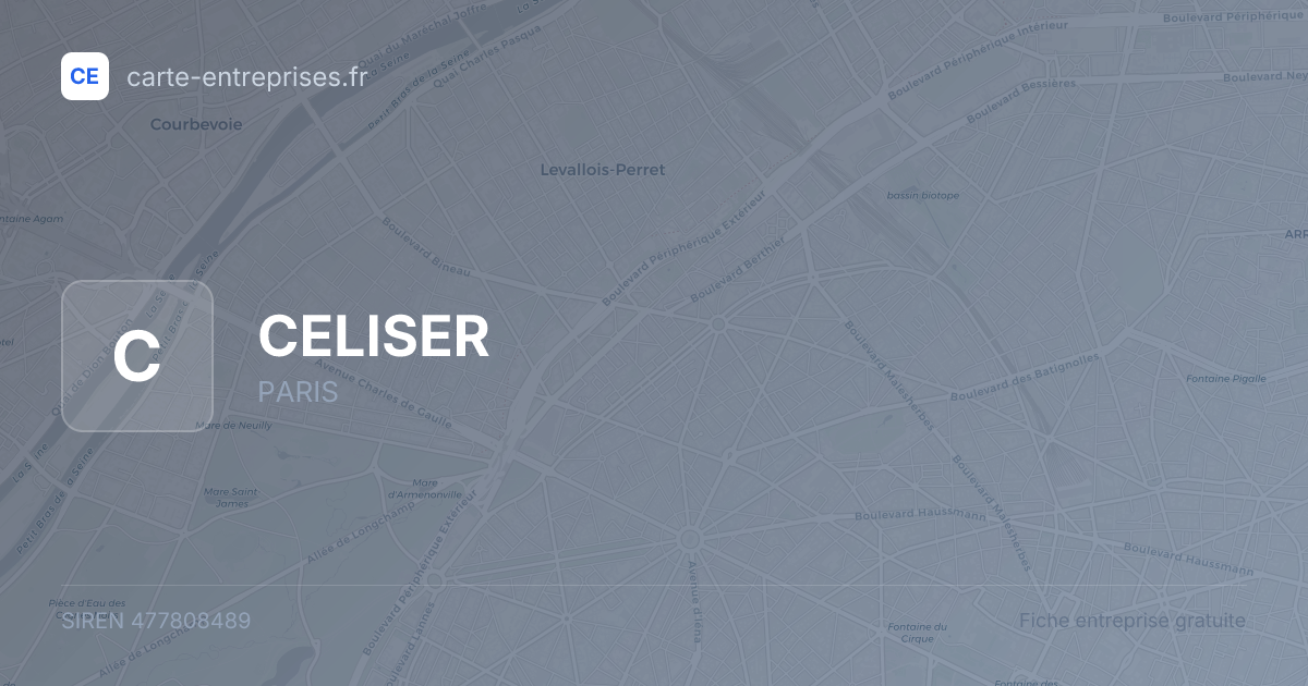 CELISER — 477808489 — fiche entreprise