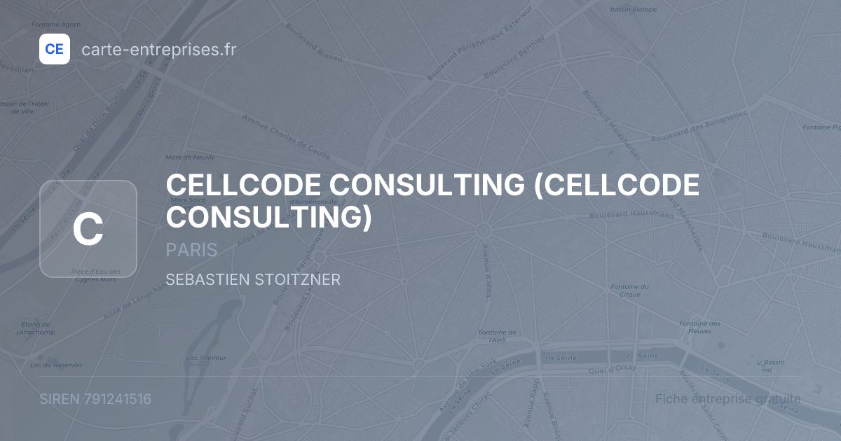 CELLCODE CONSULTING — 791241516 — fiche entreprise