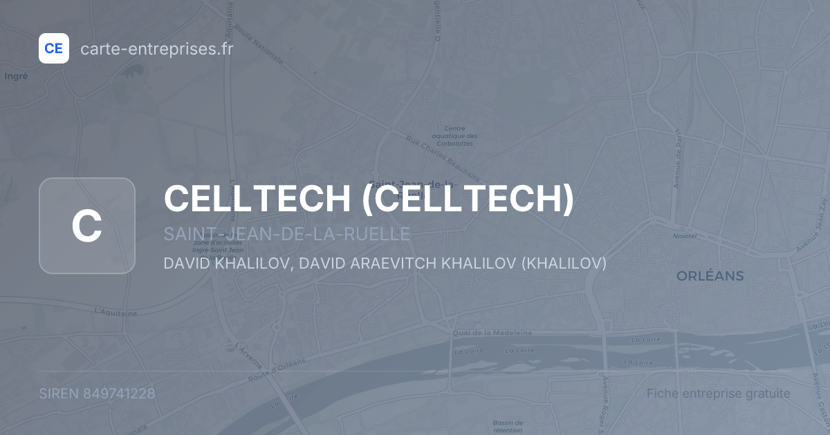CELLTECH — 849741228 — fiche entreprise
