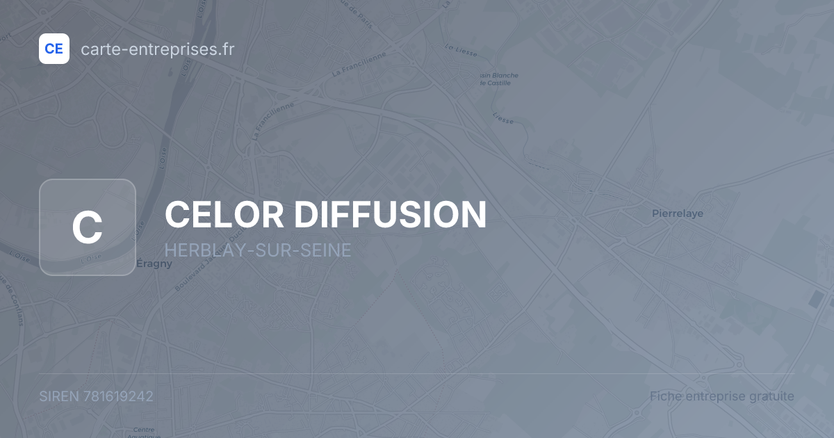 CELOR DIFFUSION — 781619242 — fiche entreprise