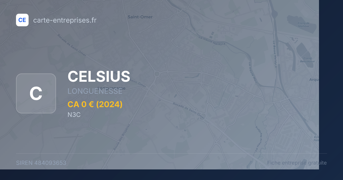 CELSIUS — 484093653 — fiche entreprise