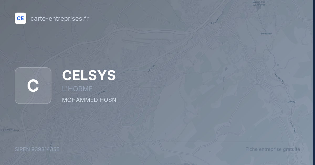 CELSYS — 939814356 — fiche entreprise