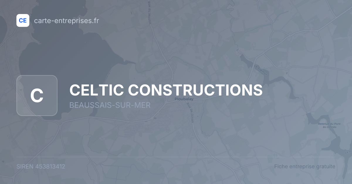 CELTIC CONSTRUCTIONS — 453813412 — fiche entreprise