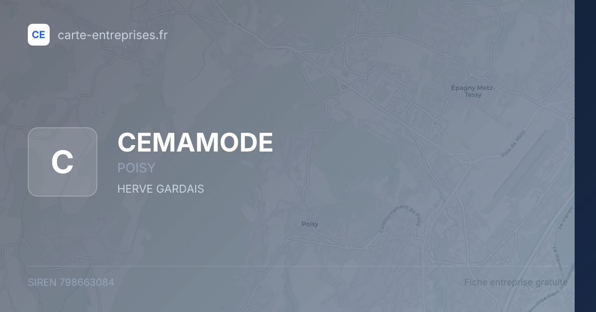 CEMAMODE — 798663084 — fiche entreprise