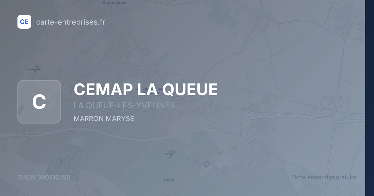 CEMAP LA QUEUE — 390812790 — fiche entreprise