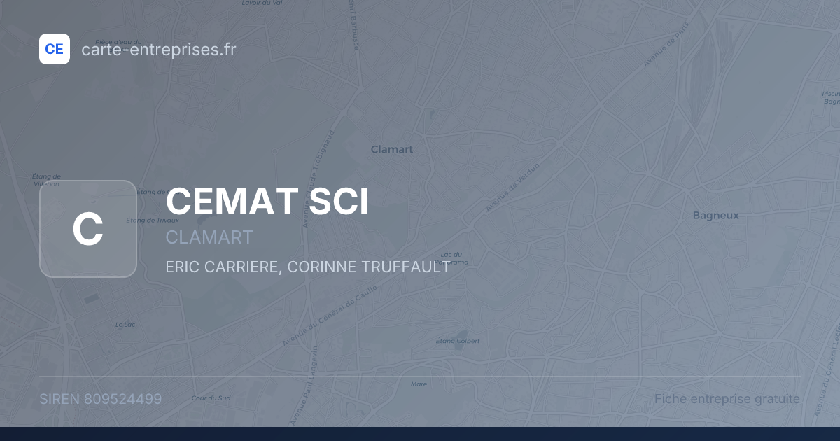 CEMAT SCI — 809524499 — fiche entreprise
