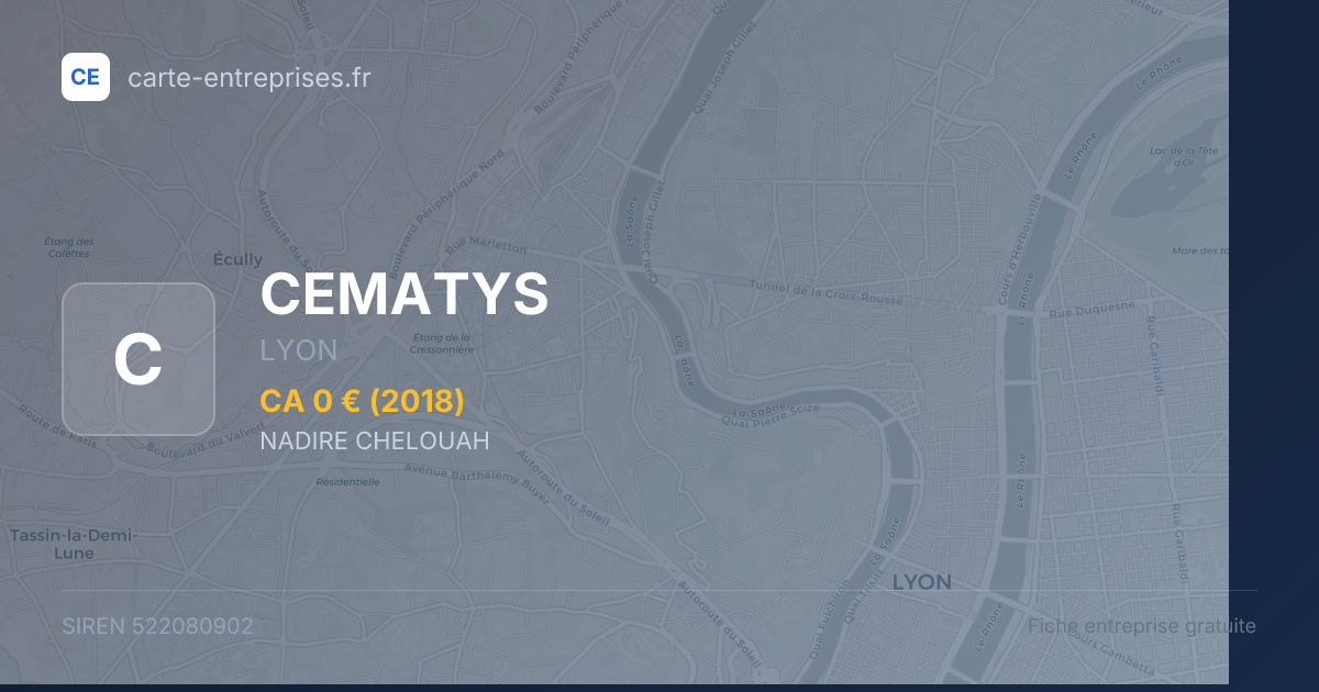 CEMATYS — 522080902 — fiche entreprise