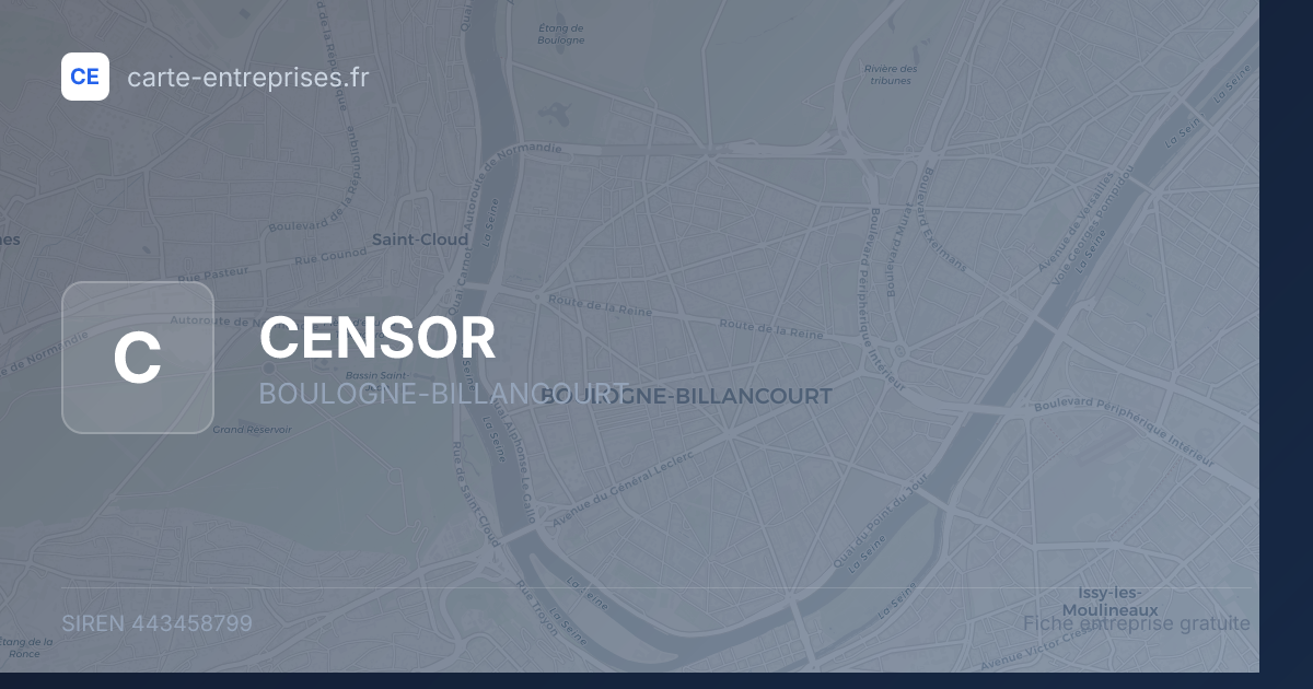 CENSOR — 443458799 — fiche entreprise