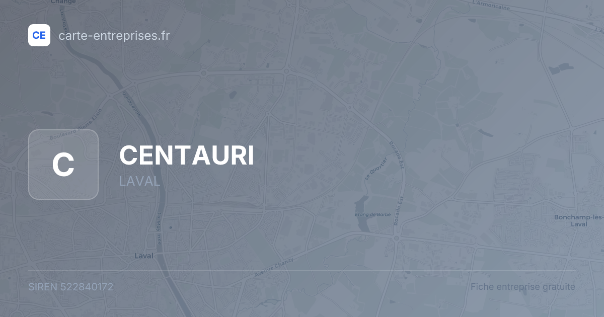 CENTAURI — 522840172 — fiche entreprise
