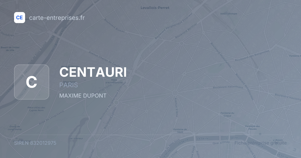 CENTAURI — 832012975 — fiche entreprise
