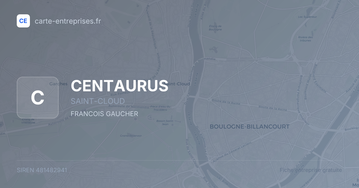 CENTAURUS — 481482941 — fiche entreprise