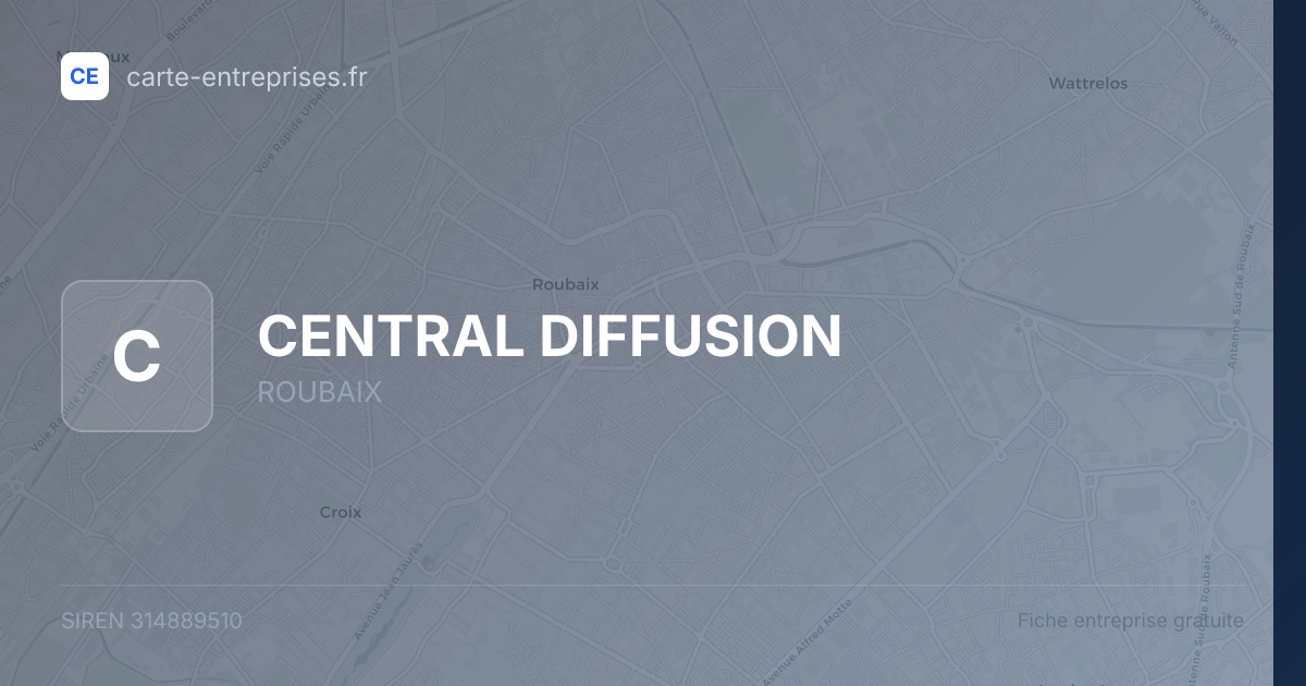 CENTRAL DIFFUSION — 314889510 — fiche entreprise