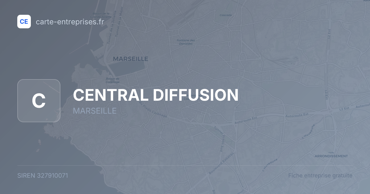 CENTRAL DIFFUSION — 327910071 — fiche entreprise