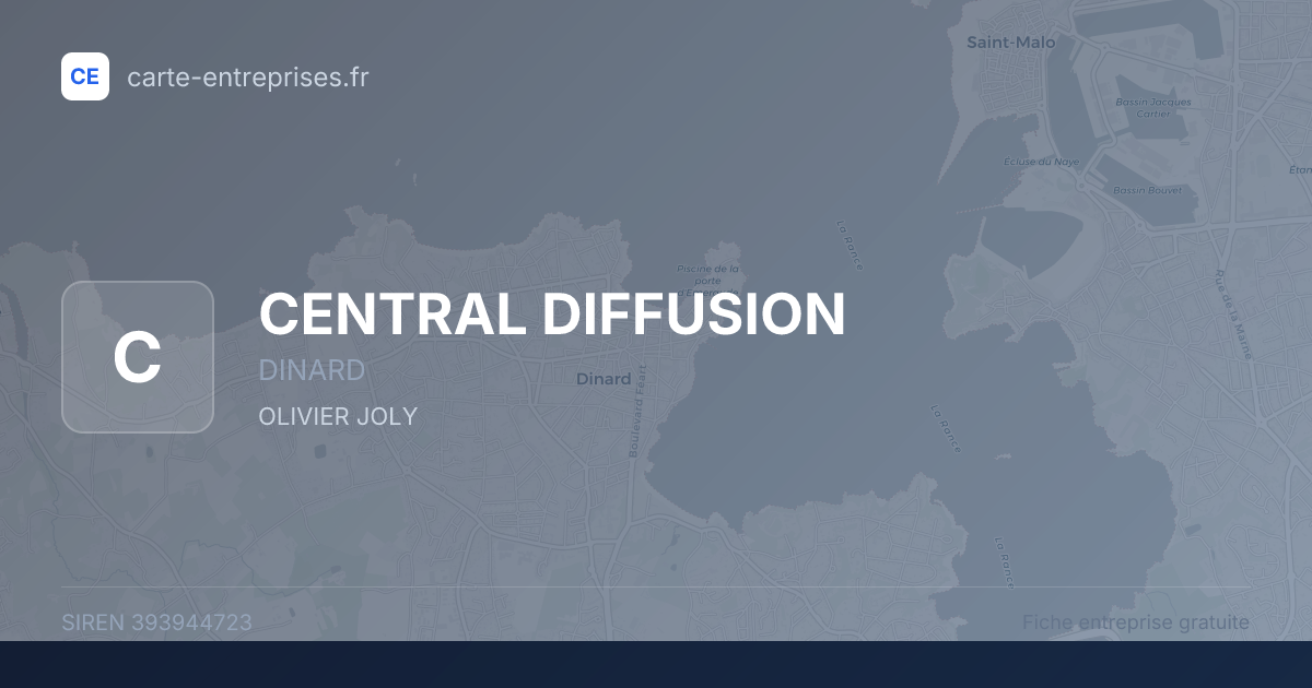 CENTRAL DIFFUSION — 393944723 — fiche entreprise
