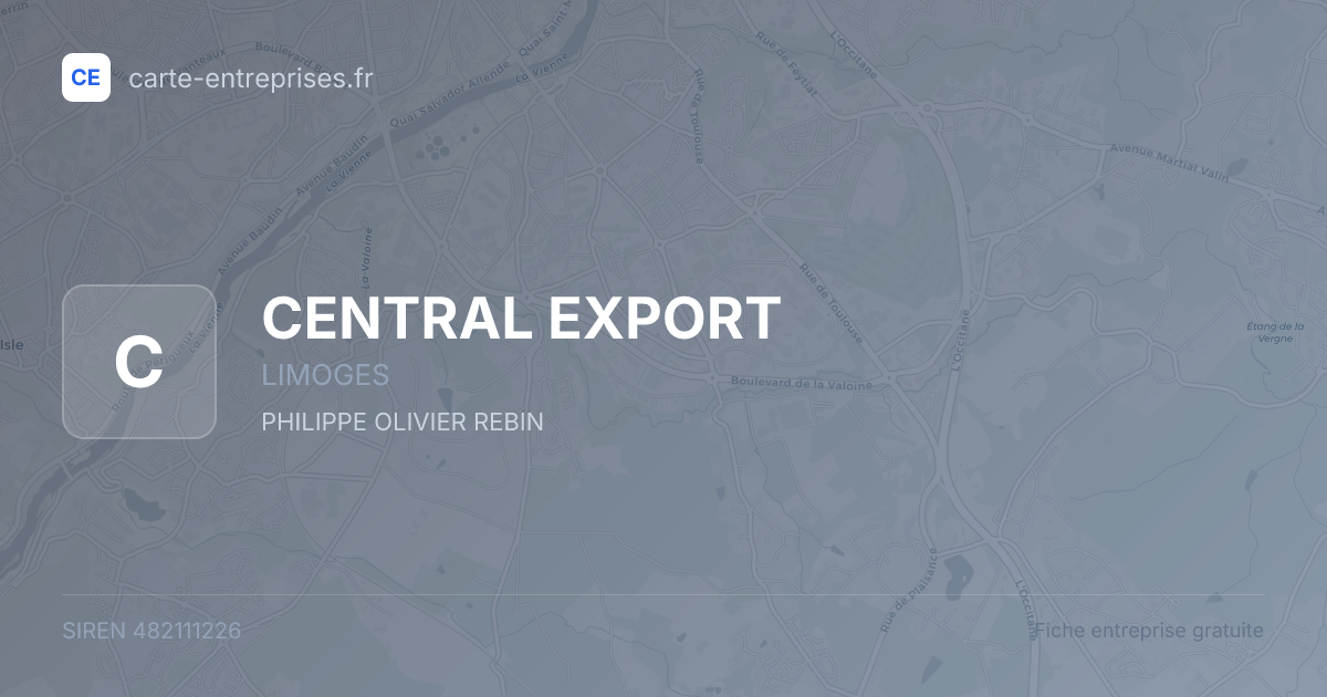 CENTRAL EXPORT — 482111226 — fiche entreprise