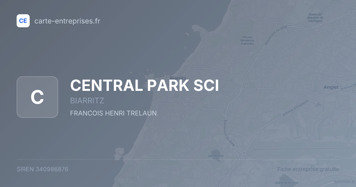 CENTRAL PARK SCI — 340986876 — fiche entreprise