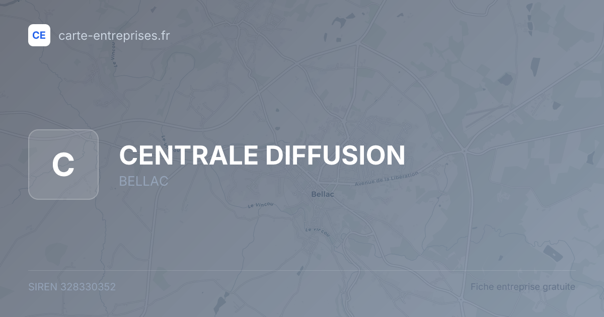 CENTRALE DIFFUSION — 328330352 — fiche entreprise
