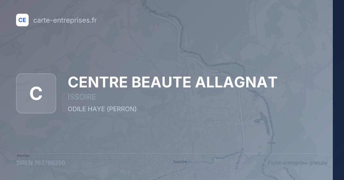 CENTRE BEAUTE ALLAGNAT — 753786250 — fiche entreprise