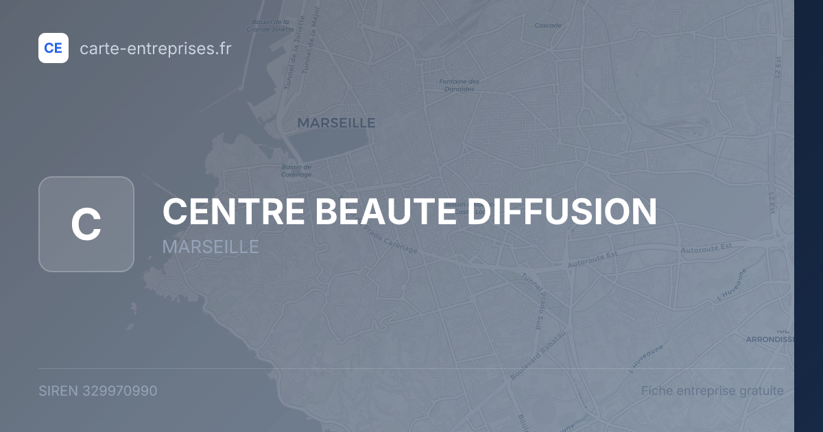 CENTRE BEAUTE DIFFUSION — 329970990 — fiche entreprise
