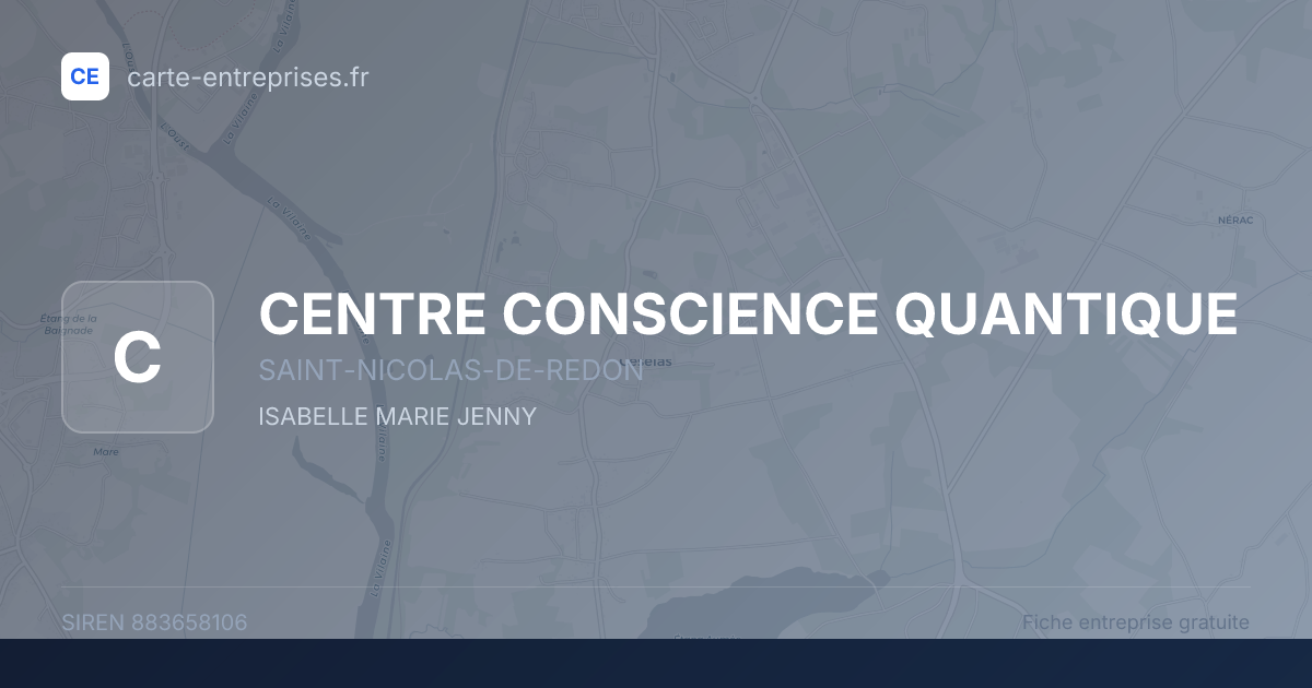 CENTRE CONSCIENCE QUANTIQUE — 883658106 — fiche entreprise