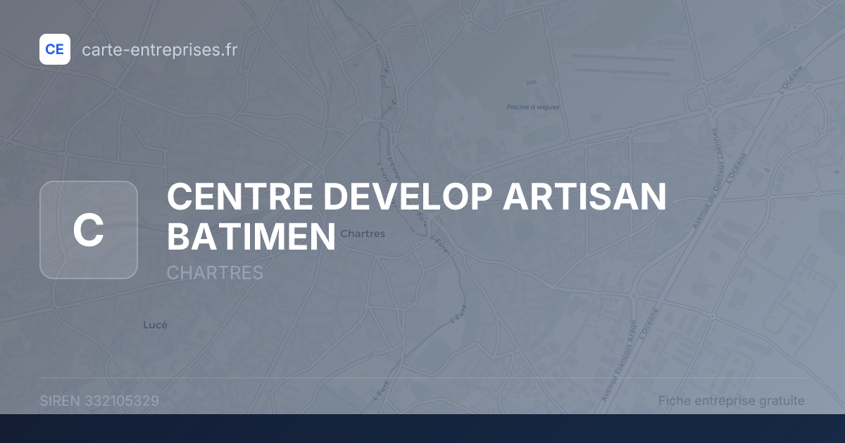 CENTRE DEVELOP ARTISAN BATIMEN — 332105329 — fiche entreprise
