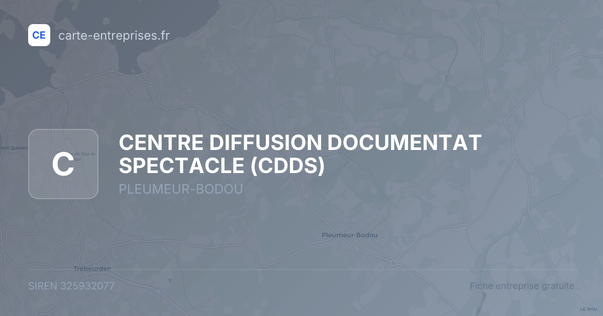 CENTRE DIFFUSION DOCUMENTAT SPECTACLE (CDDS) — 325932077 — fiche entreprise