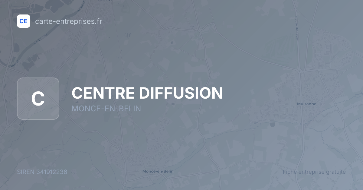CENTRE DIFFUSION — 341912236 — fiche entreprise