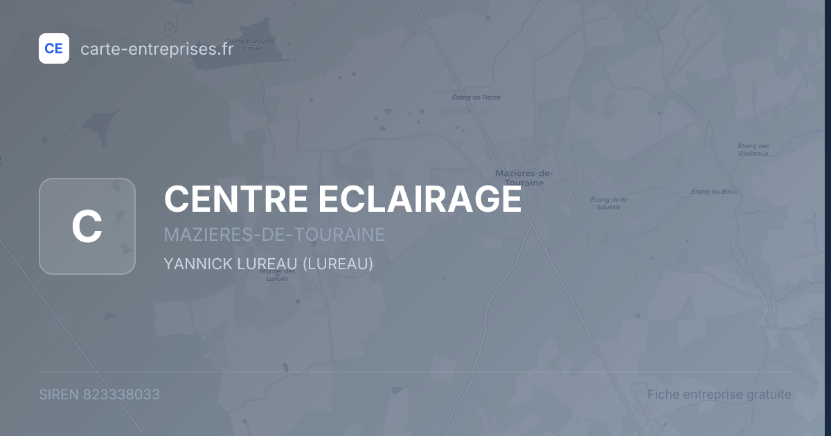CENTRE ECLAIRAGE — 823338033 — fiche entreprise