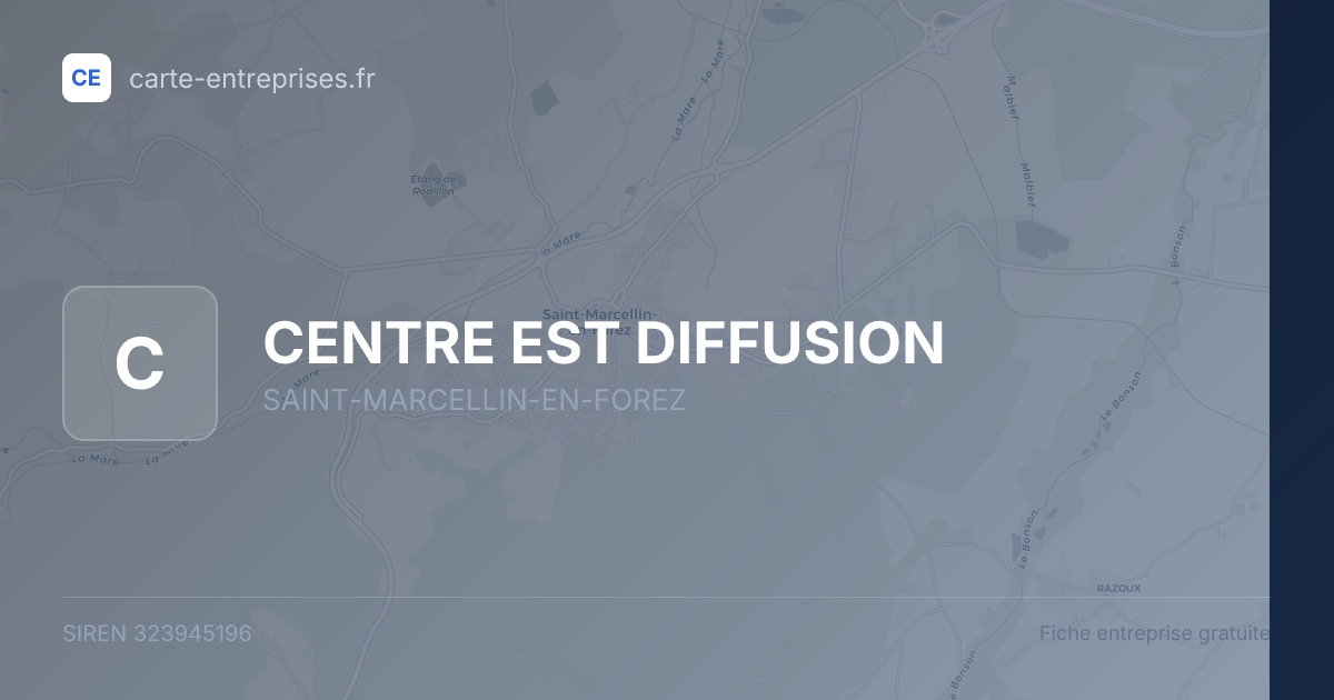 CENTRE EST DIFFUSION — 323945196 — fiche entreprise