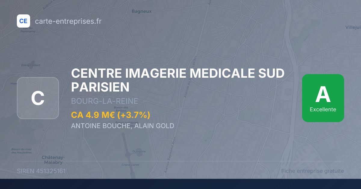 CENTRE IMAGERIE MEDICALE SUD PARISIEN — 451325161 — fiche entreprise