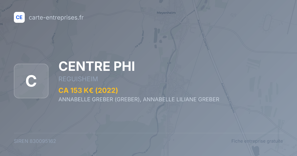 CENTRE PHI — 830095162 — fiche entreprise