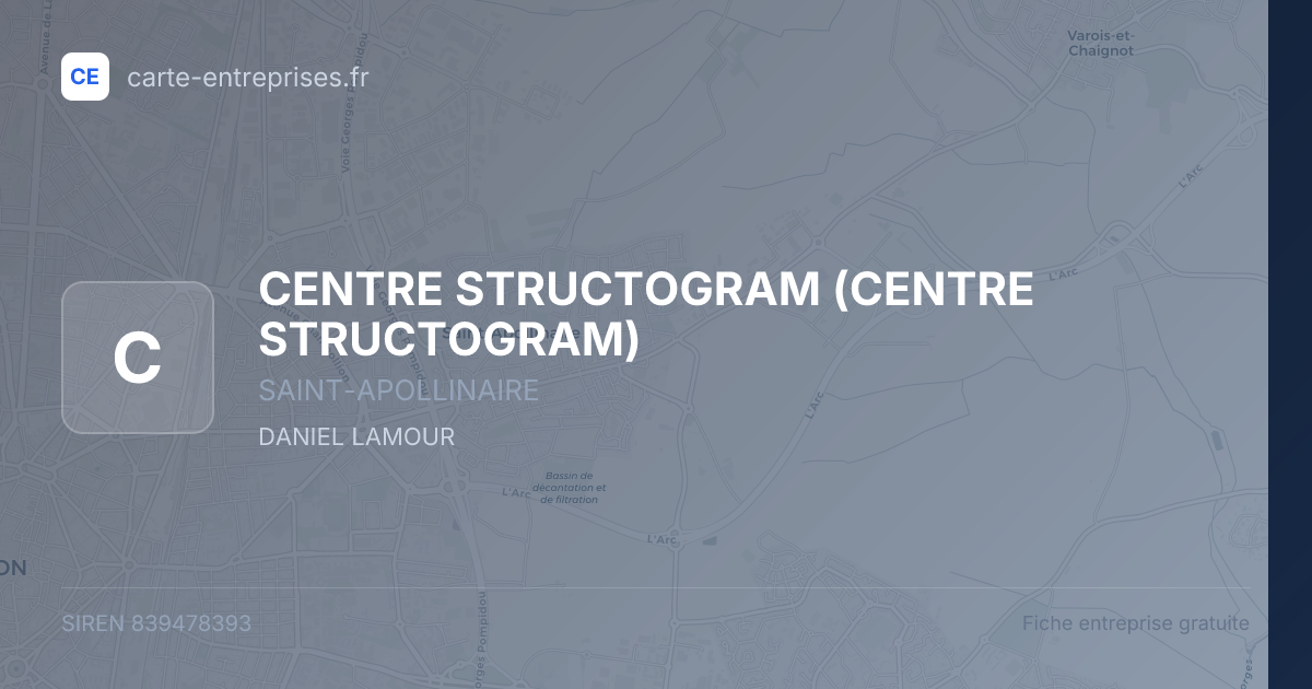 CENTRE STRUCTOGRAM — 839478393 — fiche entreprise