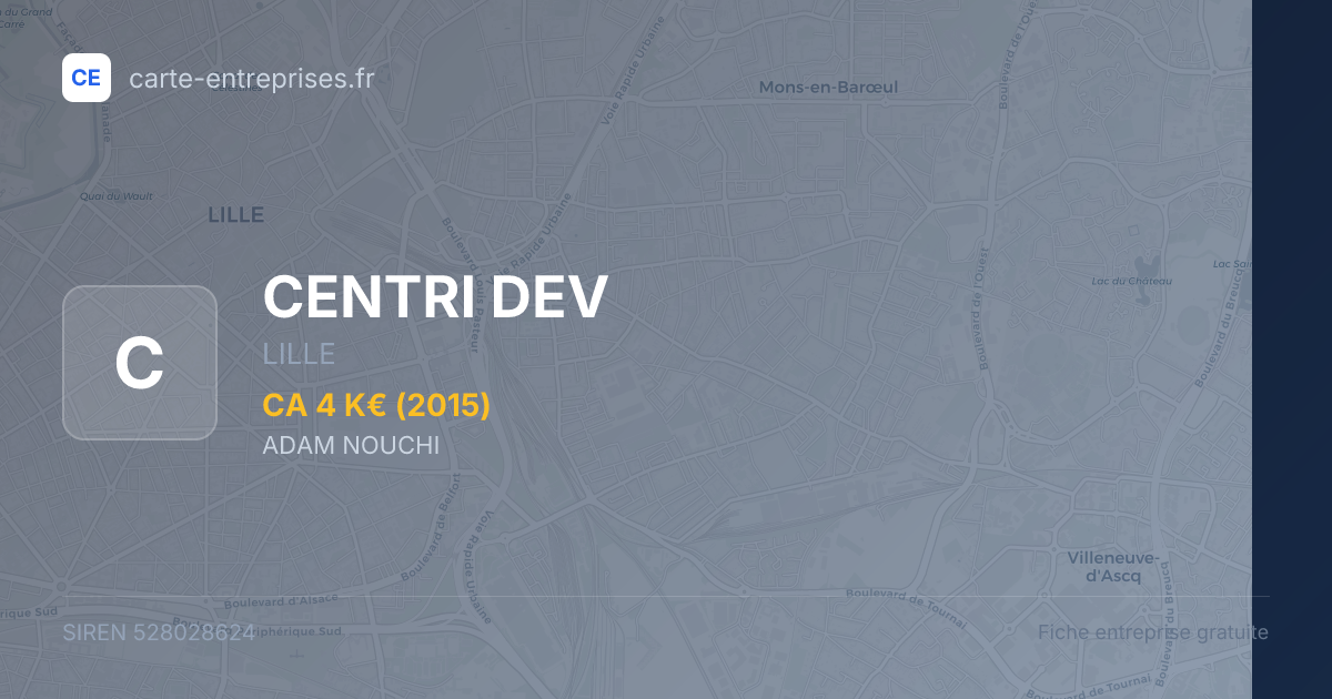 CENTRI DEV — 528028624 — fiche entreprise