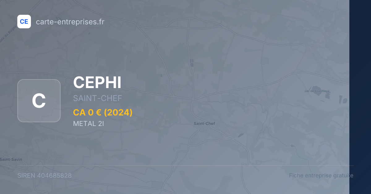 CEPHI — 404685828 — fiche entreprise