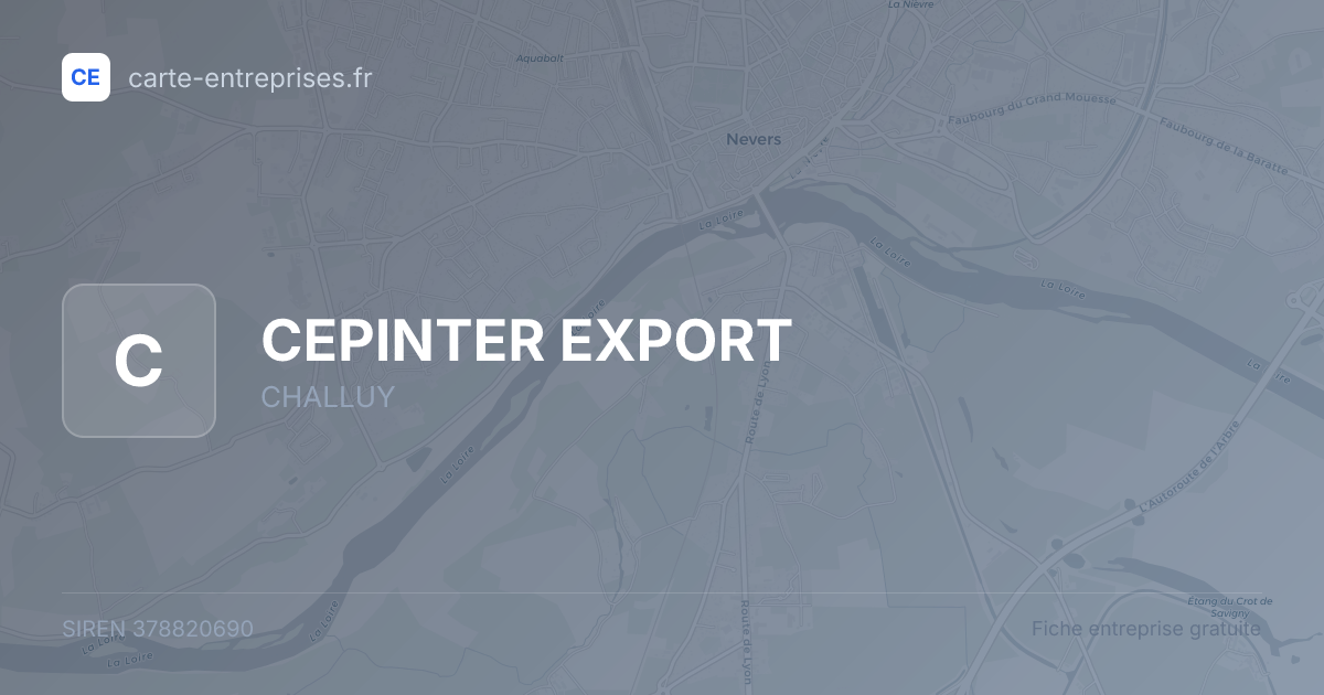 CEPINTER EXPORT — 378820690 — fiche entreprise